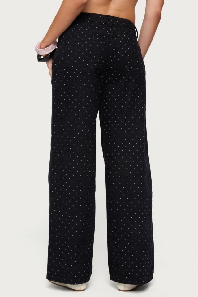Edikted Misha Polka Dot Baggy Low Jeans #4
