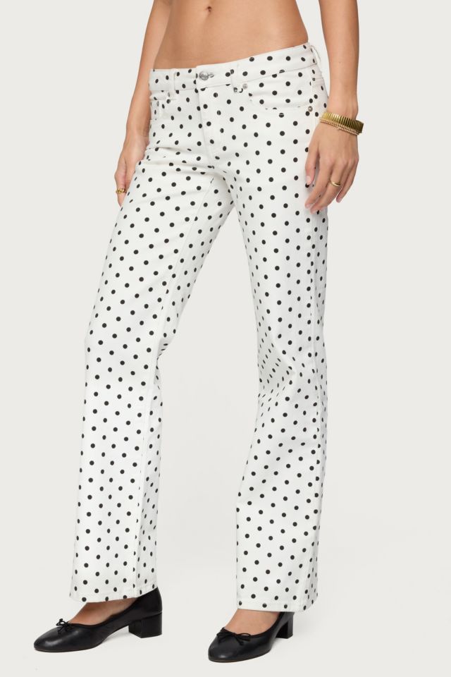 Edikted Romily Polka Dot Low Rise Jeans #2