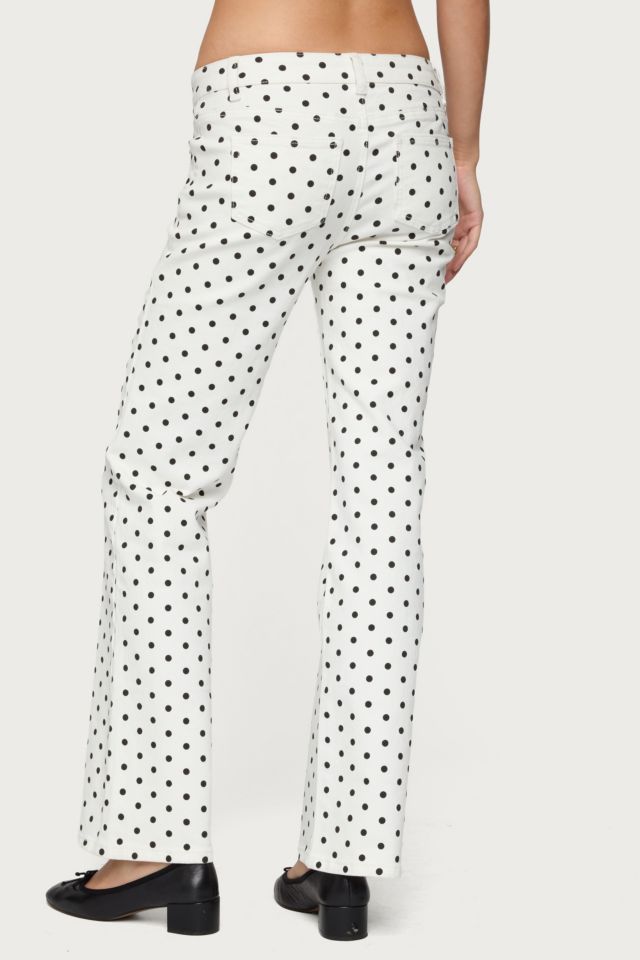 Edikted Romily Polka Dot Low Rise Jeans #4