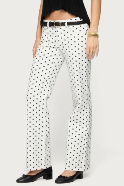 Edikted Romily Polka Dot Low Rise Jeans