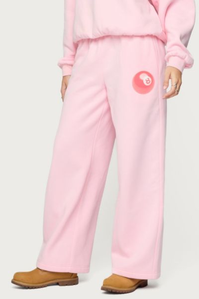 Edikted Lucky 8 Sweatpants In Light/pink, Women's At Urban Outfitters In Pink