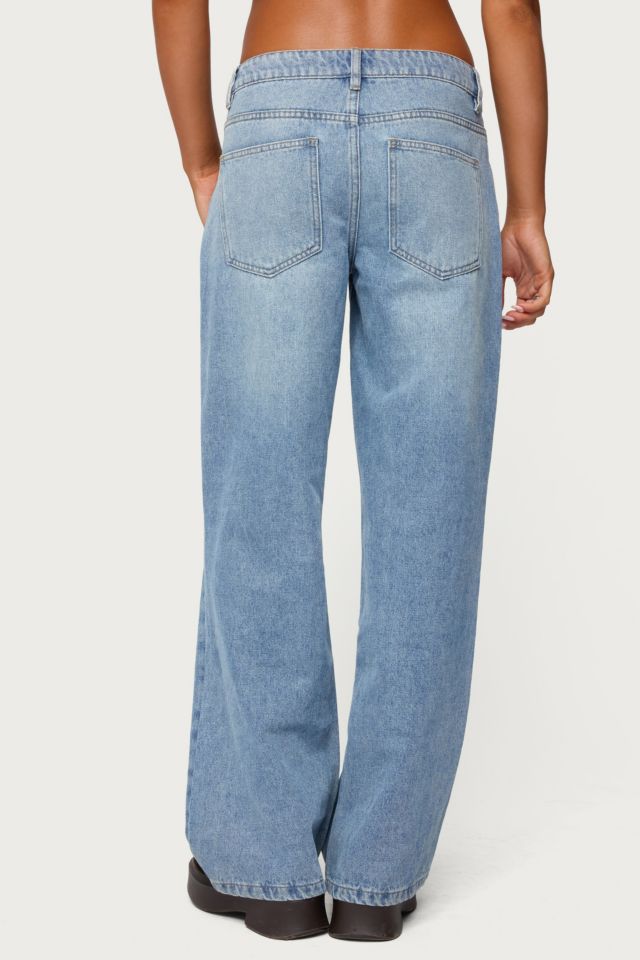 Edikted Dutton Distressed Low Rise Jeans #4