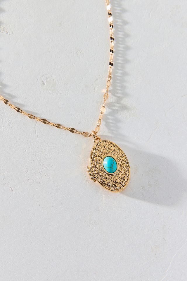 Dreamer Turquoise Locket Necklace #1