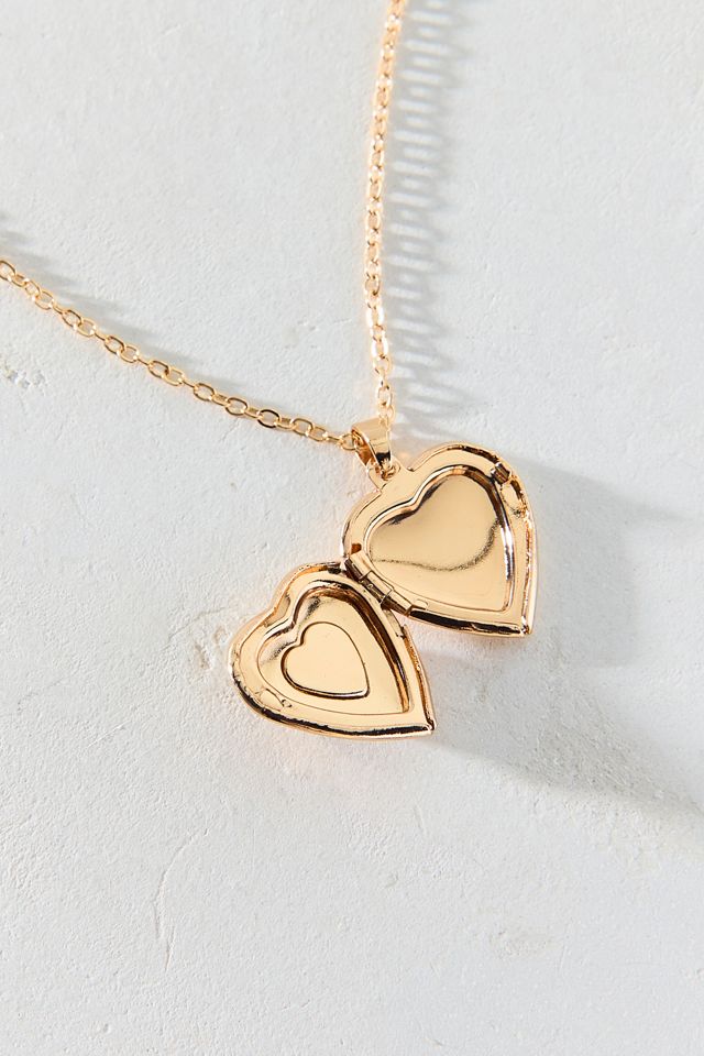 Victorian Dream Stone Heart Locket Necklace #2