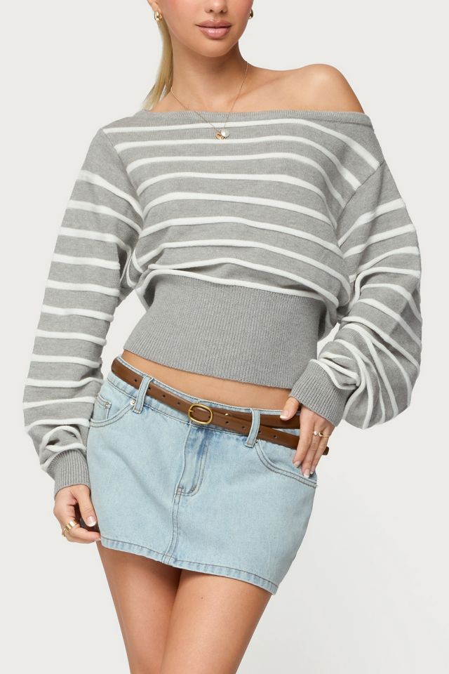 Edikted Mika Off Shoulder Oversized Sweater #3