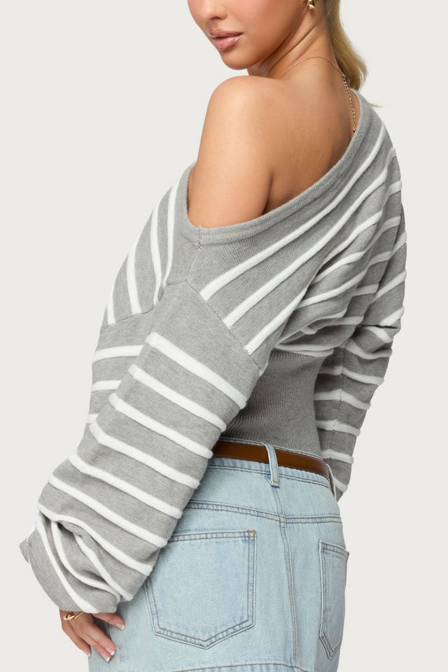 Edikted Mika Off Shoulder Oversized Sweater #4