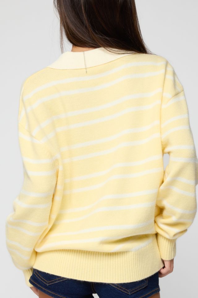 Edikted Rilynn Striped Polo Sweater #4