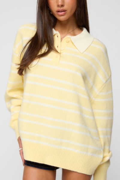Edikted Rilynn Striped Polo Sweater