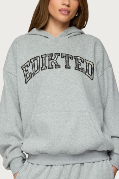 Edikted Camo Crush Oversized Hoodie