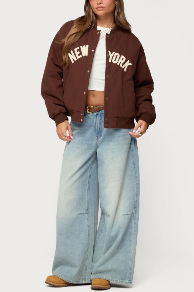 Edikted Big Apple Oversized Bomber Jacket #1