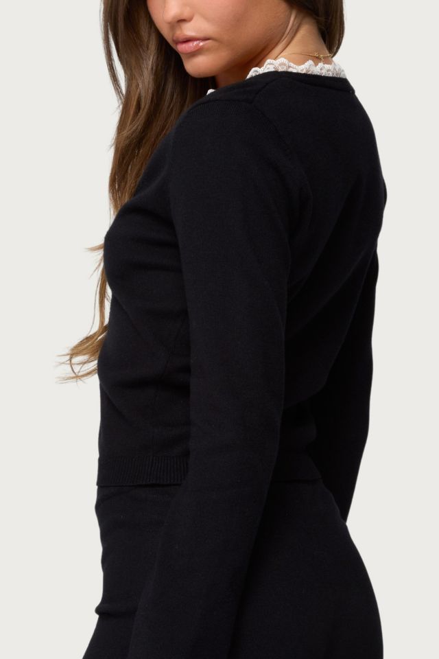 Edikted Sansa Lacey Knit Cardigan #4