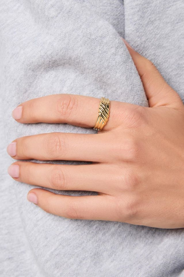 Ana Luisa Lydia Gold Band Ring #1