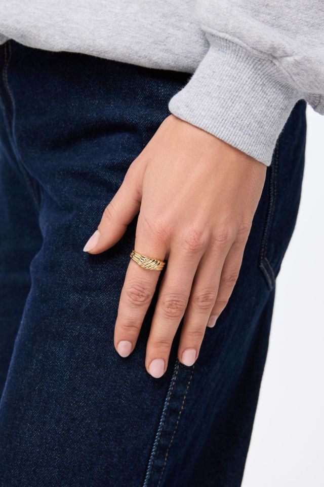 Ana Luisa Lydia Gold Band Ring #2