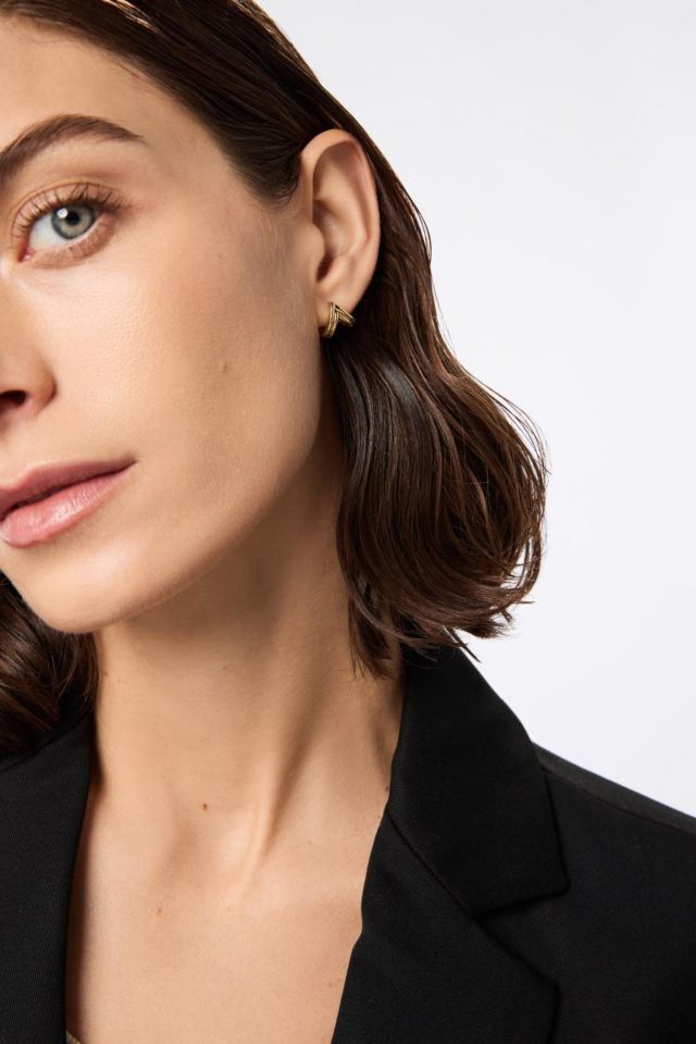 Ana Luisa Karessa Gold Stud Earrings #2