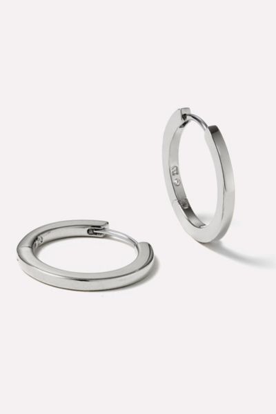 Ana Luisa Huggie Hoops Medium Silver
