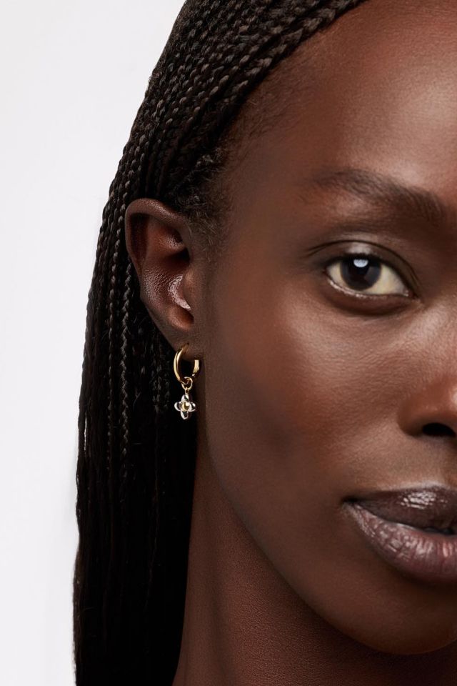 Ana Luisa Liora Hoops Flower Earrings #1