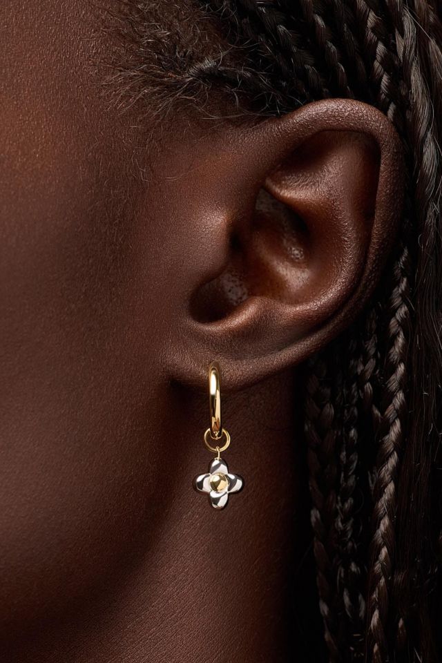 Ana Luisa Liora Hoops Flower Earrings #4
