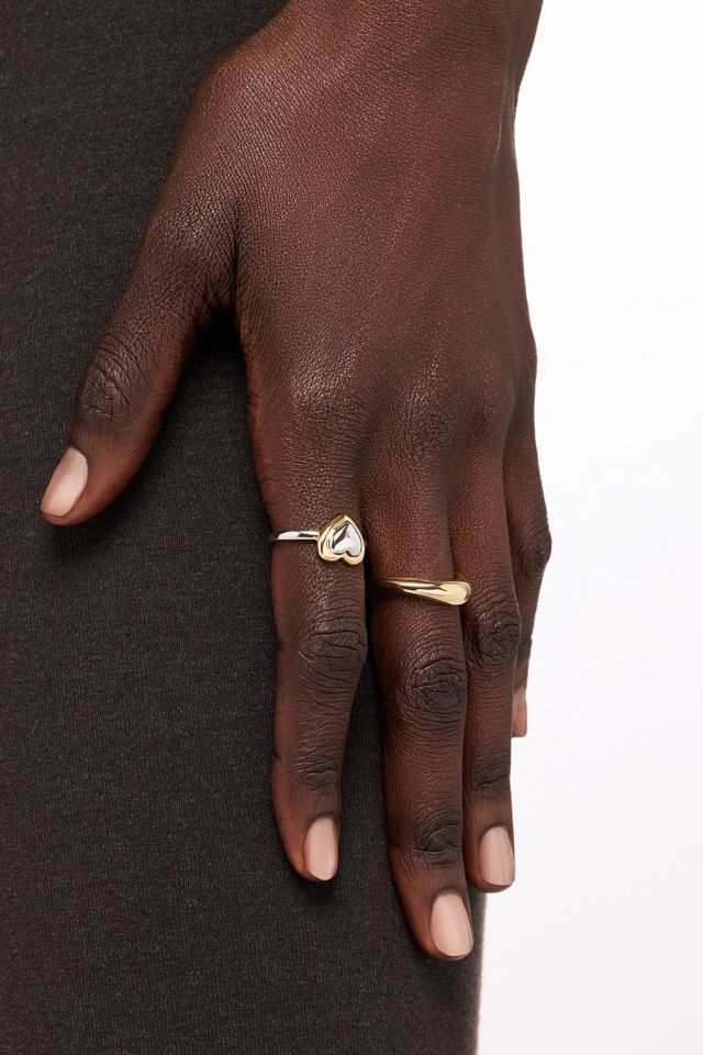 Ana Luisa Camelia Heart Ring #2