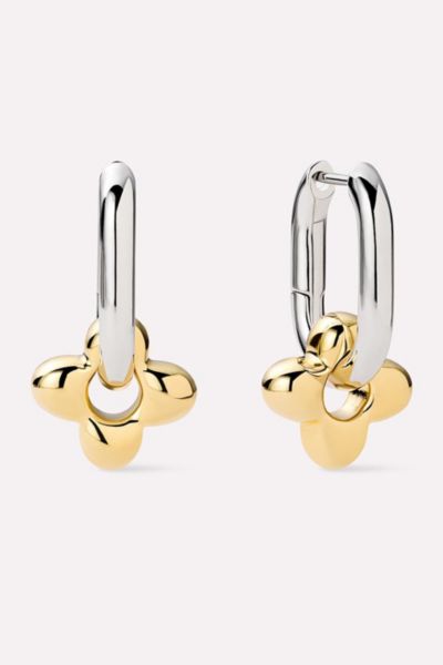 Ana Luisa Cassia Drop Hoop Earrings In Gold