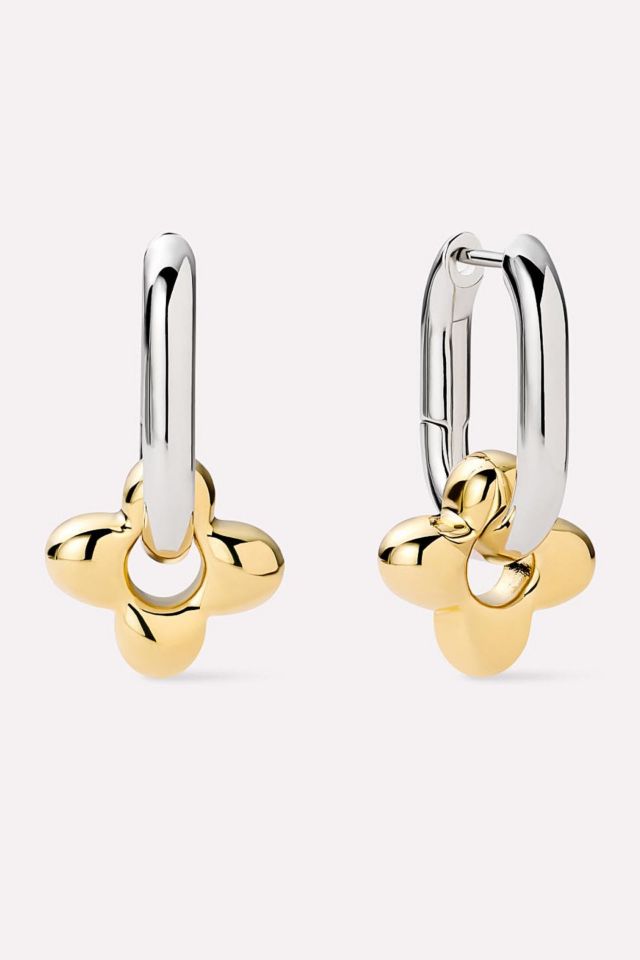 Ana Luisa Cassia Hoops Flower Earrings