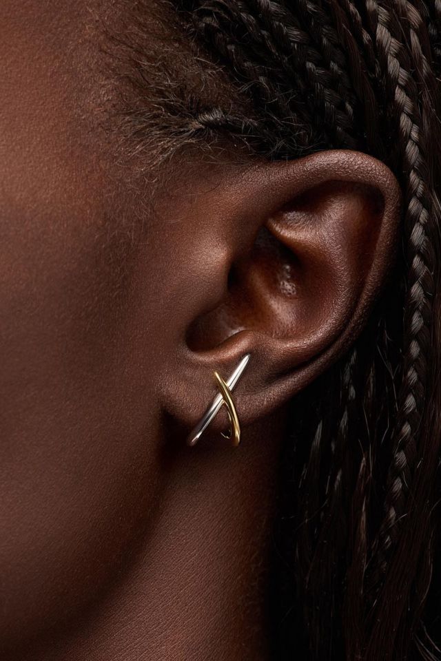 Ana Luisa Sloane Two Tone Stud Earrings #1