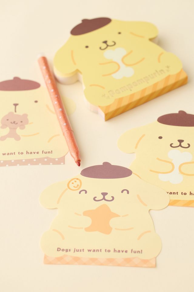 POMPOMPURINレターメモパット Sanrio Originals Japan Pompompurin Shaped Die-Cut Notepad | Urban