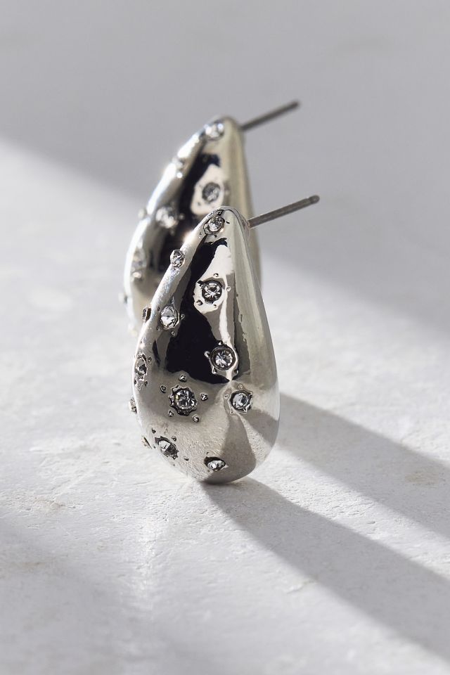 Carolina Stars Rhinestone Teardrop Earring #1