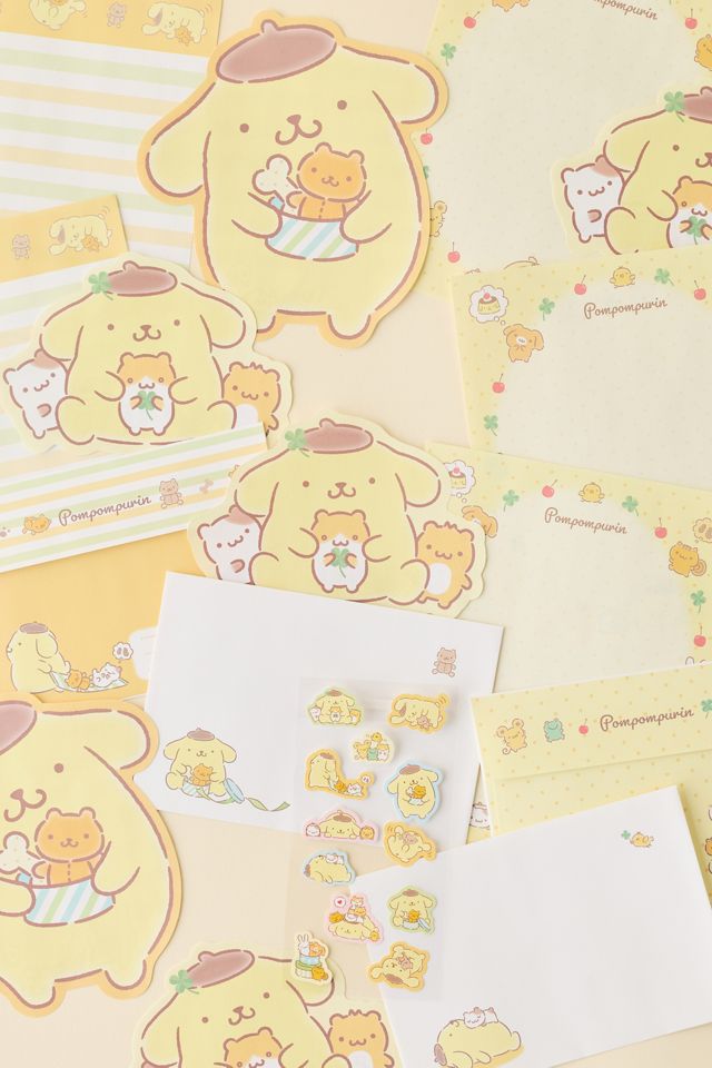 Sanrio Japan Originals Pompompurin Character Letter Set Urban Outfitters
