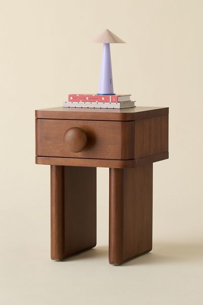 Jasper Wood Storage Nightstand