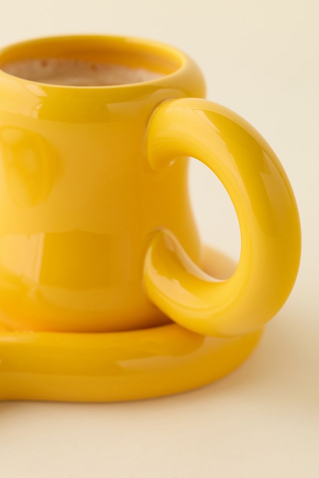 Zaya Bubbled Ceramic Saucer Plate & Mug Set #3