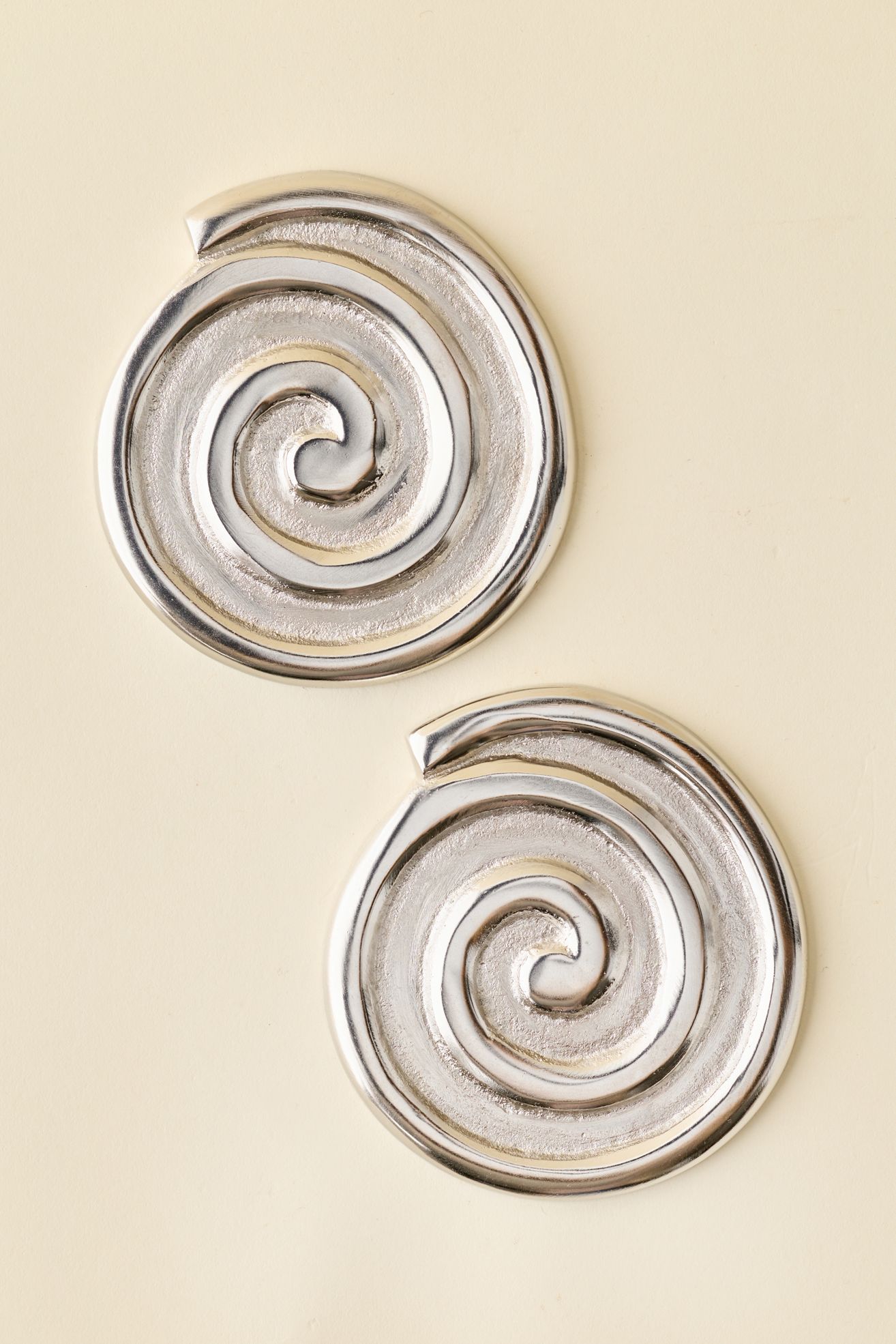 Spiral Aluminum Coaster - Set Of 2 - Metal, Regular, ONE SIZE