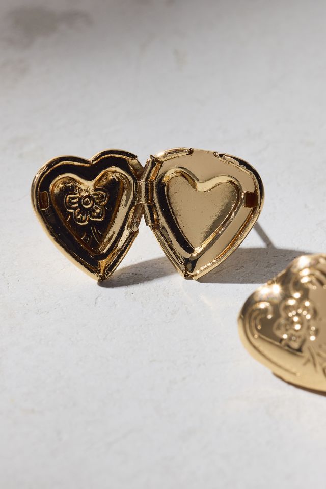 Phoebe Heart Locket Stud Earring #1