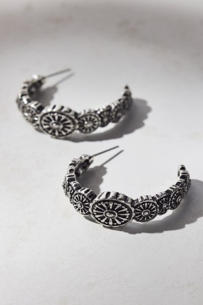 Under Your Spell Etched Hoop Earring