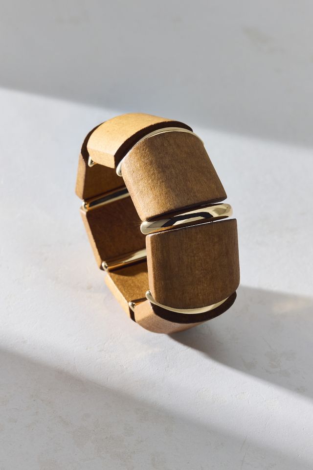 Wooden Stretch Bangle Bracelet #1