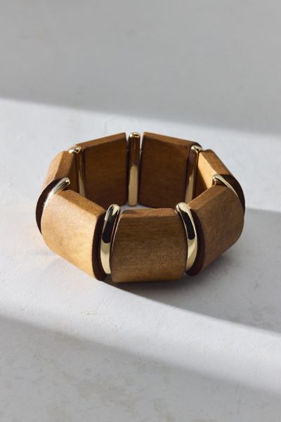 Wooden Stretch Bangle Bracelet