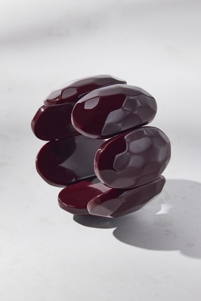 Urban Outfitters Faceted Stretch Bangle Bracelet In Black, Women's At  In Burgundy