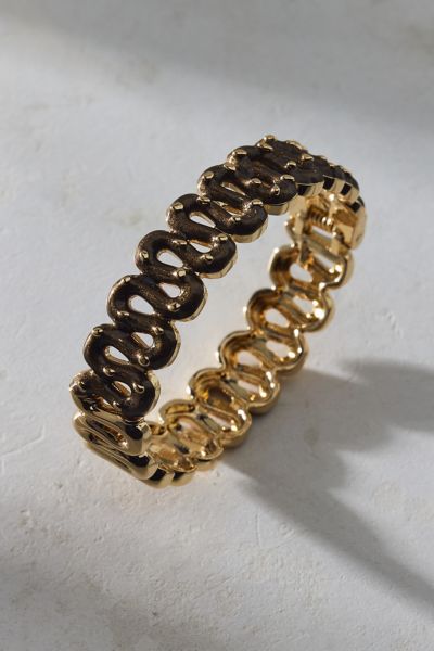 Urban Outfitters Snake Bangle Bracelet In Dark Brown, Women's At  In Gold