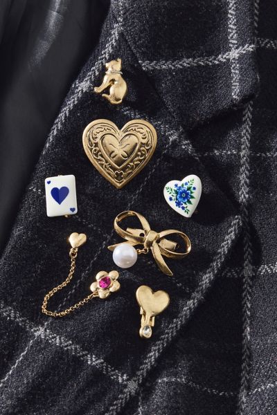 Urban Outfitters Taylor Metal Charm Pin Pack In Gold At  In Gray