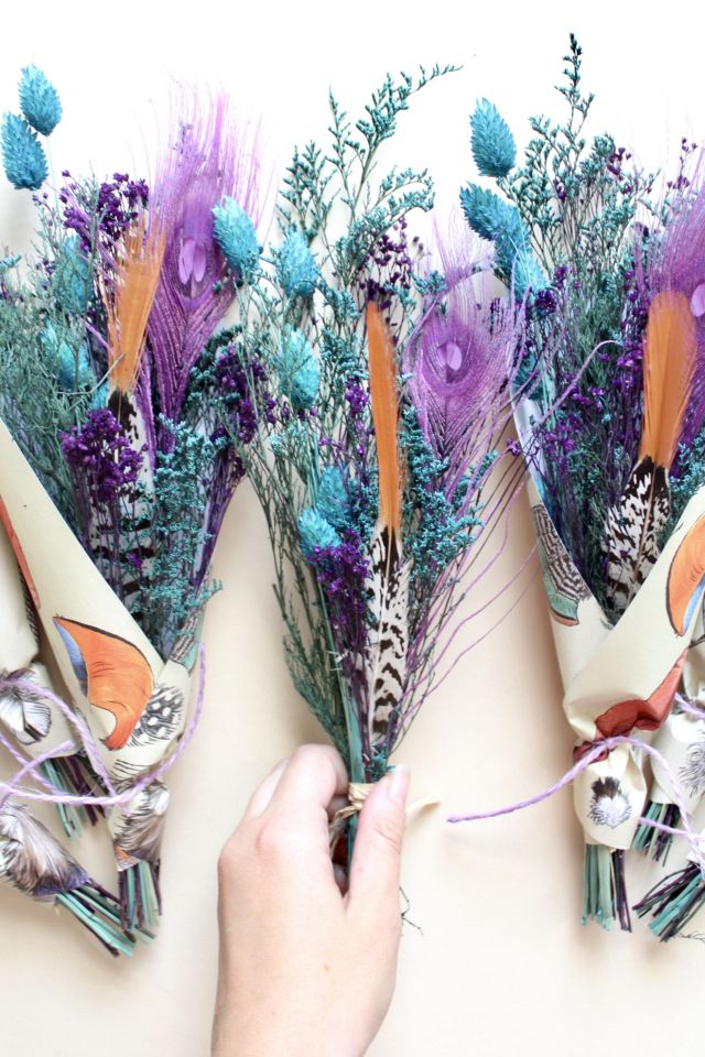 Roxanne’s Dried Flowers Birds Of A Feather Bouquet #2