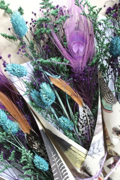 Roxanne’s Dried Flowers Birds Of A Feather Bouquet