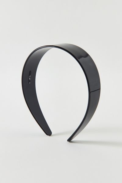 Urban Outfitters Smooth Acrylic Wide Headband In Pitch Black, Women's At  In Black