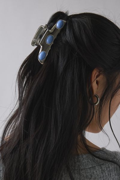 Jewels Rectangle Metal Claw Clip