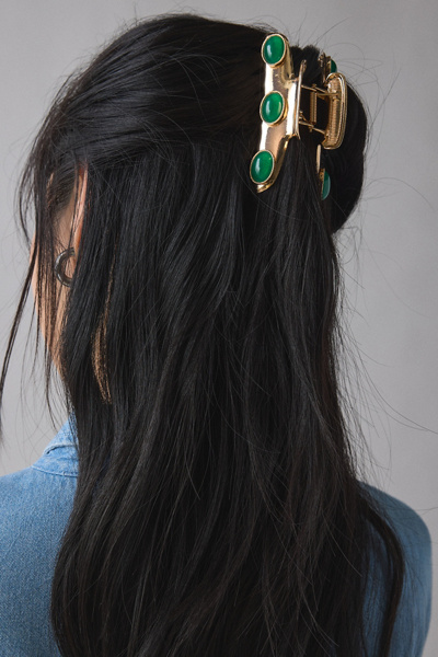 Urban Outfitters Jewels Rectangle Metal Claw Clip In Gold, Women's At  In Gold