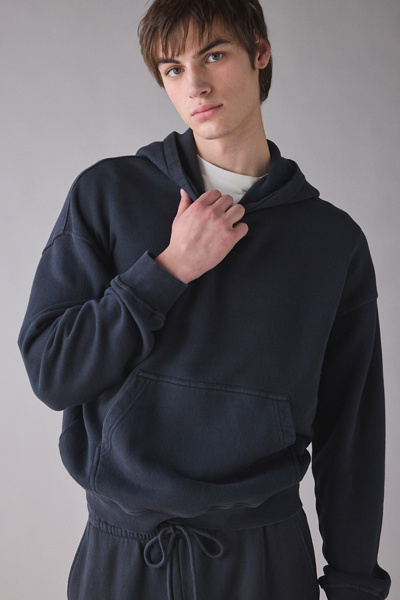 Standard Cloth Pregame Hoodie Sweatshirt In Washed Black, Men's At Urban Outfitters