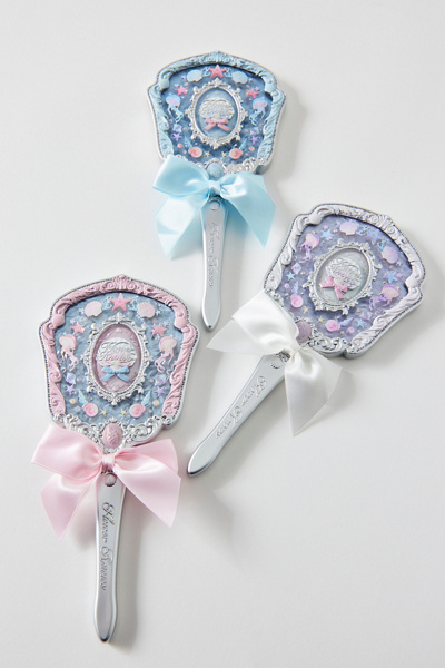 Flower Knows Shell's Jewel Handheld Mirror in Pink Seashell at Urban Outfitters