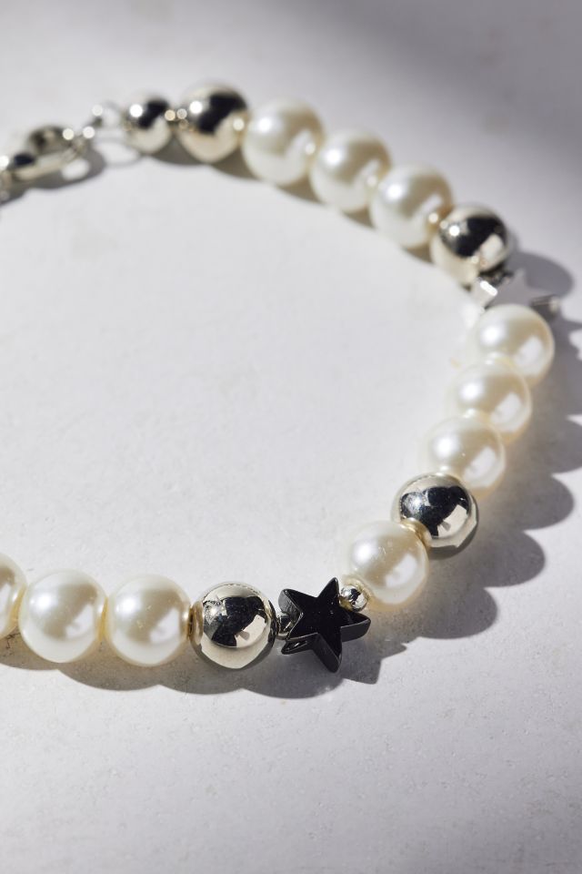 Star Charm Pearl Beaded Bracelet #1
