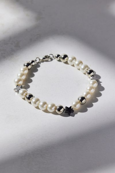 Star Charm Pearl Beaded Bracelet