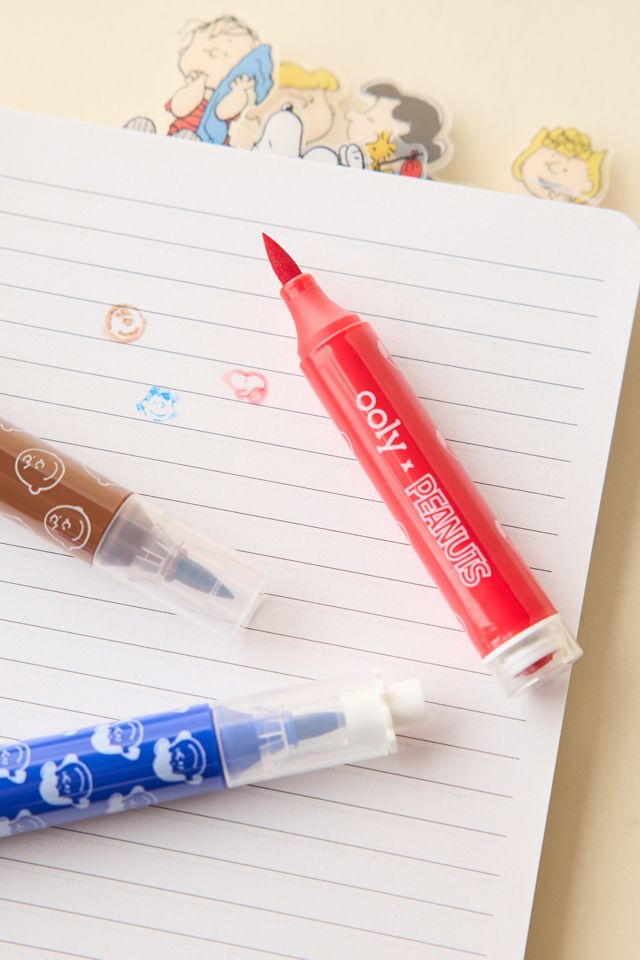 OOLY X Peanuts Double-Ended Brush & Stamp Marker Set #1