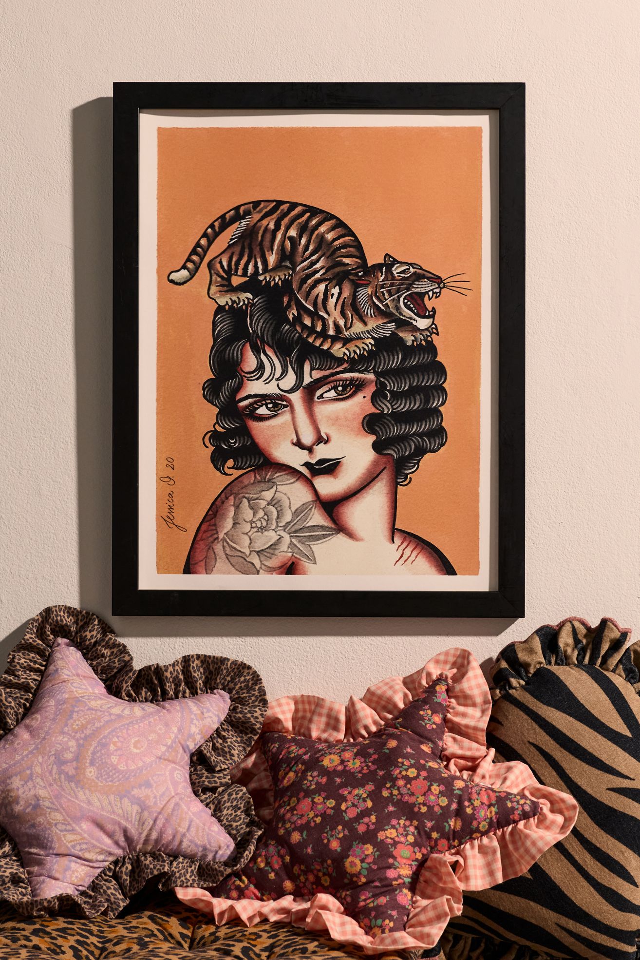 Jessica O. Wild Love Art Print - Black Matte Frame, 8X10