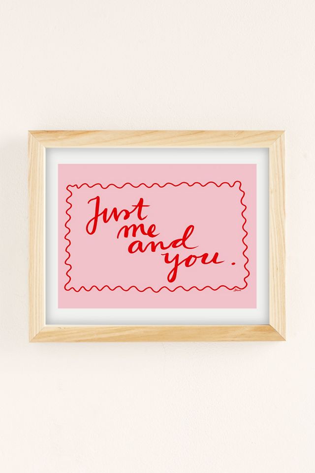 AthenesAtelier Just Me And You Pink And Red Art Print #1
